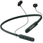 Bouncefit Sonic 144 Bluetooth Wireless Neckband, 35H Continuous Playback Battery, Deep Bass, Stereo Sound, HD Calls, Type C Fast Charging, Rich Audio, Earbuds with Mic Earphones (Green)- Amazon