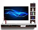 MAMTA DECORATION Engineered Wood Wall Mounted TV Unit Set-Top Box Stand TV Entertainment Unit with Shelves Storage for Home Living Room (Wenge and White)- Amazon