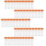 DIY Crafts Pack Of 125 Pc, Clear Color, Plastic Clear Color Graduated Vial Tube with Screw White & Random Caps Refilla (Pack Of 125 Pc, Clear Color)- Amazon