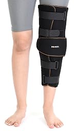 FOVERA Knee Immobilizer Brace for Knee Support – Stabilizer Splint for Dislocation, Ligament Tear, & Injury Recovery with Wraparound Design & 5 Adjustable Straps for Men & Women (S)- Amazon