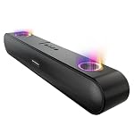 Nu Republic Party Box 16 Bluetooth Soundbar | X-Bass Technology | Dual 8W Drivers | 2X Bass Reflex Ports | 16W Output | RGB LED Lights | 10 Hrs Playtime | Aux in | 2.0 Channel (Black)- Amazon