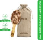 IMECO Bamboo Hair Brush with bamboo bristles | Oval Paddle Hair B…more- Flipkart