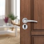 amazon basics Door Handle for Main Door | Main Door Handle | 4.9 inch Length of Handle for Grip | Brass | crom Finish |- Amazon