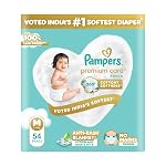 Pampers Premium Care Pant Style Baby Diapers M 54 Count | No Marks Design | Voted India’s #1 Softest Diaper | All in 1 diaper with 360 Cottony Softness- Amazon
