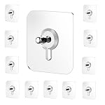 JIALTO 10 Pcs Stainless Steel, PVC, ABS Nail Free Seamless Adhesive Non-Trace No Drilling Installation Hanging, Waterproof Screws Wall Hook (Transparent)- Amazon