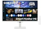Samsung 27″ M5 Smart Monitor with Smart TV Experience|FHD 1920 x 1080|Screen Mirroring|IPS Panel TV Plus|Speakers|Adaptive Sound|Wi-Fi|HDMI|Bluetooth|LS27FM501EWXXL|White- Amazon