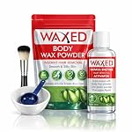 WAXED™ Body Wax Powder for Women Waxing Set | Instant Hair Removal | Papaya Enzyme Activator | Full Body Wax | 100g Powder + 100ml Activator | With Bowl, Spoon & Brush Included.(Pack of 1)- Amazon