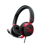 HyperX Cloud Mini – Wired On Ear Headset Compatible with PC, Chromebook, Nintendo Switch,PlayStation Controllers,Xbox Controllers,Phones,Laptops,Tablets,Tuck-Away Boom Mic,3.5Mm Jack,Black & Red- Amazon