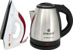 SINGER Cutie DX Kettle with Dry Iron Trio Electric Kettle (1.5 L, Silver)- Flipkart