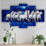 SAF Seven running horses UV Textured Wall Painting for Home decorative Digital Reprint 18 inch x 30 inch Painting (Without Frame, Pack of 5)- Flipkart