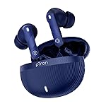 pTron Bassbuds Fury in-Ear TWS Earbuds with 13mm Drivers, 50Hrs Playtime, AI-ENC Clear Calls, Bluetooth V5.4 Wireless Headphones, Voice Assistant, Type C Charging & IPX5 Water Resistant (Blue)- Amazon