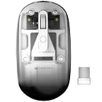 Zebronics Sheer Pro Wireless Mouse, Translucent Design, Up to 1600 DPI, Dual Mode 2.4GHz + BT, 4 Buttons, Type-C Rechargeable, Silent Clicks, USB Nano Receiver, Ergonomic Design (Black)- Amazon