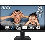 MSI PRO MP275Q 27 Inch 2K WQHD Office Monitor – 2560 x 1440 IPS Panel, 100 Hz, Eye-Friendly Screen, Built-in Speakers, Tilt-Adjustable – HDMI 2.0b, DP (1.2a)- Amazon