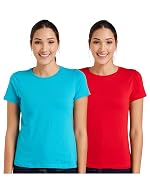 Symbol Women Cotton Stretch Regular Fit Round Neck Half Sleeve T-Shirt (Available in Plus Sizes)- Amazon