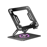 ZEBRONICS NS3000 PRO 360° Rotatable Laptop Stand, Supports up to 17” (43cm) Laptops, Tablets, Supports Max 5kg, Carbon Steel with Anti Rust Body, Anti-Slip/Scratch Silicone Pads- Amazon