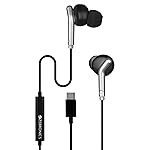 Zebronics Type-C Wired Earphones, in-Line MIC, Deep Bass, 1.2m Cable, 10mm Neodymium Driver, Light Weight, in-Ear Design, Compatible with Mobile, Tablet, Laptop (Bro C, Black)- Amazon