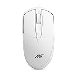 Ant Globe 10 Wired Optical Mouse with 1200 DPI, USB Connectivity, Lightweight Design, Durable 3 Buttons, Compatible with Windows/Mac/Linux White- Amazon