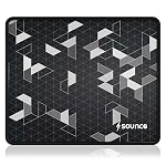 Sounce Gaming Mouse Pad with Anti-Fray Stitched Edges | Waterproof Surface, Non-Slip Rubber Base | Ultra-Smooth Superfine Fibre Mat | 210x260x3mm | Compatible with Laser & Optical Mice | Black- Amazon