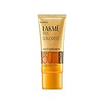 Lakme SPF 50 PA++++ Sunscreen Lotion for Bright Skin | In Vivo Tested | UVA UVB Blue Light Protection | Waterlight| No White Cast | Niacinamide| For All Skin Types | 100 ml- Amazon