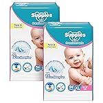 Supples Premium Baby Diaper Pants | 108 Baby Diapers | XL | 12-17 Kg | 12 Hrs Absorption | Cushiony Cotton Soft Fabric | Phthalates-Free | Triple Leak Guard | 54 Count, Pack of 2- Amazon