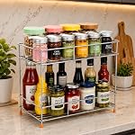 CHHAAP Kitchen Storage Spice Rack and Container Organizer Counter Top Pantry Stand 2-Tier Stainless Steel Multipurpose Masala Kitchen Rack, Space Saver Rack (Pack of 1) (NHSP)- Amazon