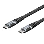 Ambrane 20Gbps Data Transfer & 100W Fast Charging Cable Type C Braided Cable for Smartphones, Tablets, Laptops & Other Devices, PD Technology 1.5M (ABCC-102, Black)- Amazon