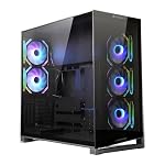 Zebronics Premium Gaming Case, Full-Tower, EATX, ATX, 5 ARGB Fans, Upto 480mm AIO Support, Type-C, USB 3.0, Vertical GPU, Dual Chamber, Magnetic Dust Filter (Shadowcore, Black)- Amazon