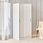 Home Centre | Helios Alton | Engineered Wood | 2 Door Sliding Wardrobes | White | 1 Year Warranty- Amazon