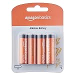 Amazon Basics AA Alkaline Batteries (Pack of 4), 1.5V, Long Lasting, Leak-Proof, AA Batteries for Remote Controls, Toys, Clocks, Flashlights & Household Devices- Amazon