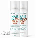 Glamveda Hair Removal Spray for Women & Men (200ml Pack of 2) | Removes Body Tan | Painless & Irritation Free Body Hair Removal for Chest, Legs, Arms, Hands, Underarm & Back- Amazon