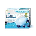 Fiama Skin Barrier Strengthening Moisturizing Soap Bar 125gx3, Blueberry & Japanese Hokkaido Milk Celebration Pack of 3, Non-Sticky Soft Skin, 1/3rd Moisturizers, For Men & Women- Amazon