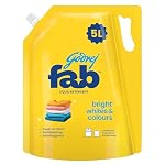 Godrej Fab Liquid Detergent Refill Pouch for Machine & Hand Wash – 5L- Amazon