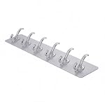 KBS Self Adhesive PVC Wall Hanger 6 Hook Sticker Transparent for Hanging Clothes,Towel,Key Home Kitchen Tools Office Bathroom Bedroom Products Door Multipurpose Organizers Accessories Items- Amazon