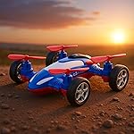 GRAPHENE Drone Flying Car Toy Friction Powered Realistic Moving Fans 4 Rotors with Red Propeller Blades 360° Wings Rotation Pullback Opening Push and Go Forward Backward Multicolor Vehicle Design- Amazon