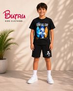 BUTRUKIDS Boys Casual T-shirt Shorts (Black, Pack of 2)- Flipkart