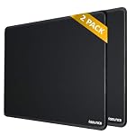 Sounce Mouse Pad (Pack of 2) 230 x 190 x 2mm, Durable & Smooth Surface, Non-Slip Rubber Base, Waterproof Design, Ideal for Laptop, PC, Laser & Optical Mice (Black)- Amazon