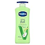 Vaseline Aloe Fresh Body Lotion,24 HR Long Lasting Moisturisation with Aloe Vera extract and Menthol, 600ml- Amazon