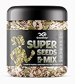 GreenFinity Healthy Raw Mix Seeds- Pumpkin, Sunflower, Watermelon, Chia and Flax Seeds | Rich in Omega 3 Fiber and Antioxidant | Ideal for Weight Management, Immunity Booster, Salads and Baking (250g)- Amazon