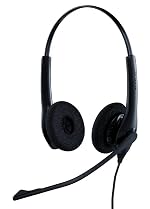 Jabra Biz 1100 USB Duo Wired Headset – Professional Stereo USB Headphones with Noise Cancelling Microphone for Call Center, Office, Zoom, Teams, Laptop & PC, Lightweight Business Headset, Black- Amazon