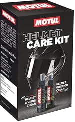Motul Helmet Care Kit – Helmet Visor & Interior Cleaner Spray Anti-Bacterial | Anti-Odour | Quick Dry Formula, Suitable for All Helmets, 100 ml Each- Amazon