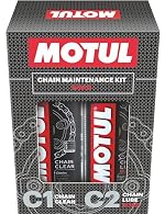 Motul Chain Lube & Chain Cleaner Combo for Bikes – C2 Lubrication + C1 Deep Cleaning Spray for Superior Chain Care, Suitable for All Motorcycles, 150 ml Each- Amazon