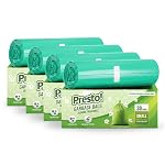 Presto! Premium Perfume Garbage Bags on Roll with Tie String | Small | 17×20 Inch | 120 Count | 30 X 4 Packs | Green- Amazon