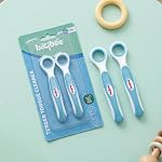 Baybee Soft Silicone Baby Tongue Cleaner BPA Free Oral care with Anti Chock Shield | Infant Flexible Tongue Brush for Kids 6+ Months (Blue)- Amazon