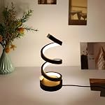 One94Store Spiral Twist LED Table Lamp – Modern Acrylic Decorative Night Light with Warm White Glow for Bedroom, Living Room, Festive Decoration & Home Décor- Amazon