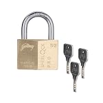 Godrej Locks | Sherlock Pro (50mm) Padlock | with 3 Keys | Premium Solid Brass Lock | Self-Locking Shackle | Double Locking | Rust-Resistant | Suitable for Doors, Cabinates | 1 Year Warranty- Amazon