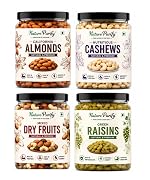 Nature Purify Dry Fruits Combo Pack 250gm Each | (Almond, Cashew, Apricots, Raisins)- Amazon