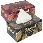 Softouch Face Tissue Paper – 2 Ply, 200 Pulls per Box | Pack of 2 | Ultra Soft, Gentle & Skin-Friendly | 100% Virgin Pulp Facial Tissues for Daily Use, Makeup & Travel- Amazon
