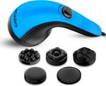 AGARO Atom Plus Electric Handheld Full Body Massager, 4 Massage Heads, Mesh Cover, Variable Speed Settings for Pain Relief and Relaxation, Back, Leg & Foot Massager (Blue)- Flipkart