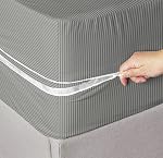 BSB HOME® Premium Cotton Mattress Cover/Protector with Zipper Chain| Available in Provides All Around Protection with 360° Encasing |72″x36″ (6×3 ft) – Pack of 1 – Grey- Amazon