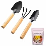 Gardening Tools Kit-4 Pcs (Cultivator, Small Trowel, Big Trowel,Flower Seeds Packet)|Mini Gardening Tools | Home Gardening Tool Set- Amazon